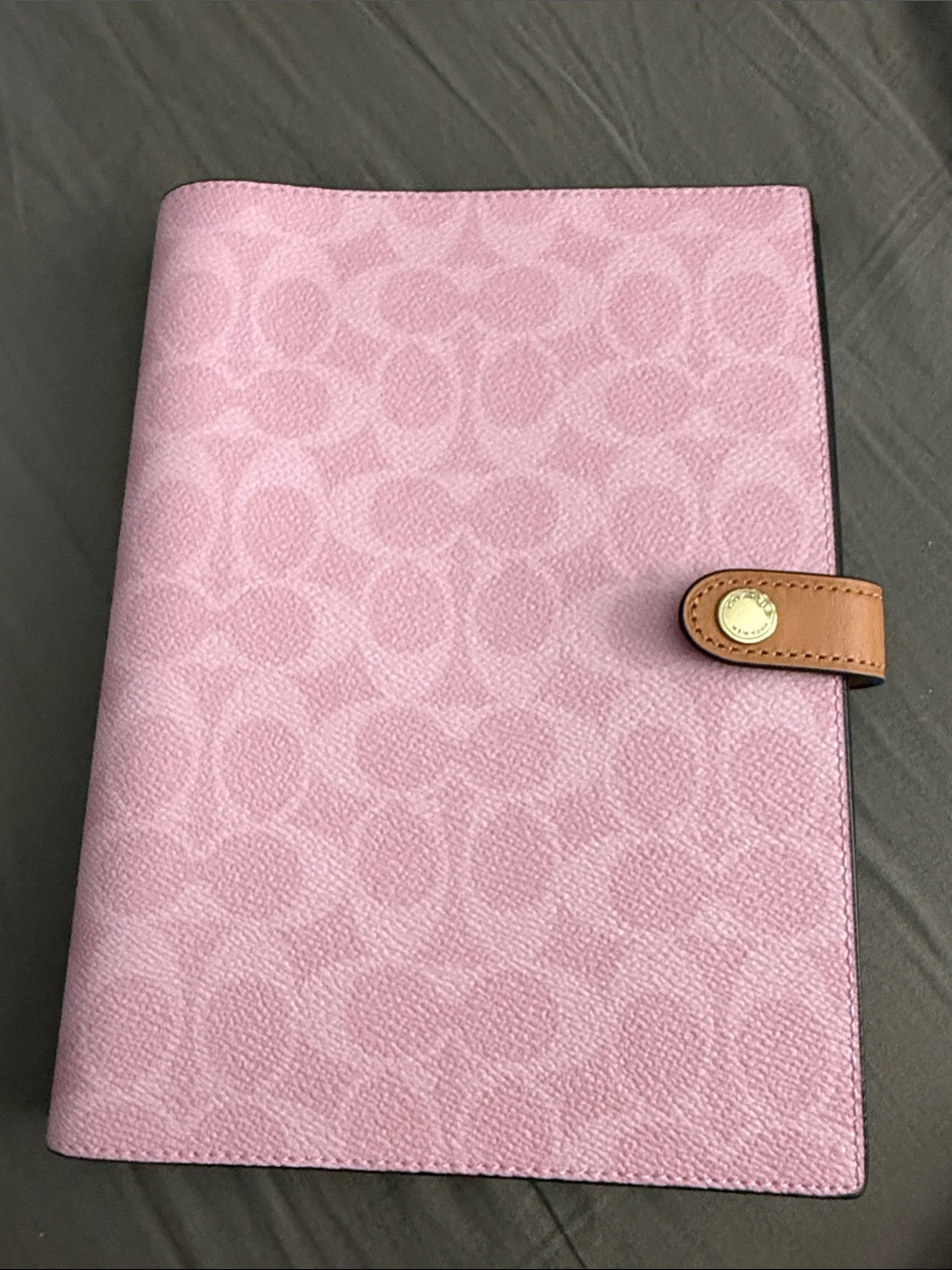 NWT Coach Powder Pink Notebook In Signature Canvas